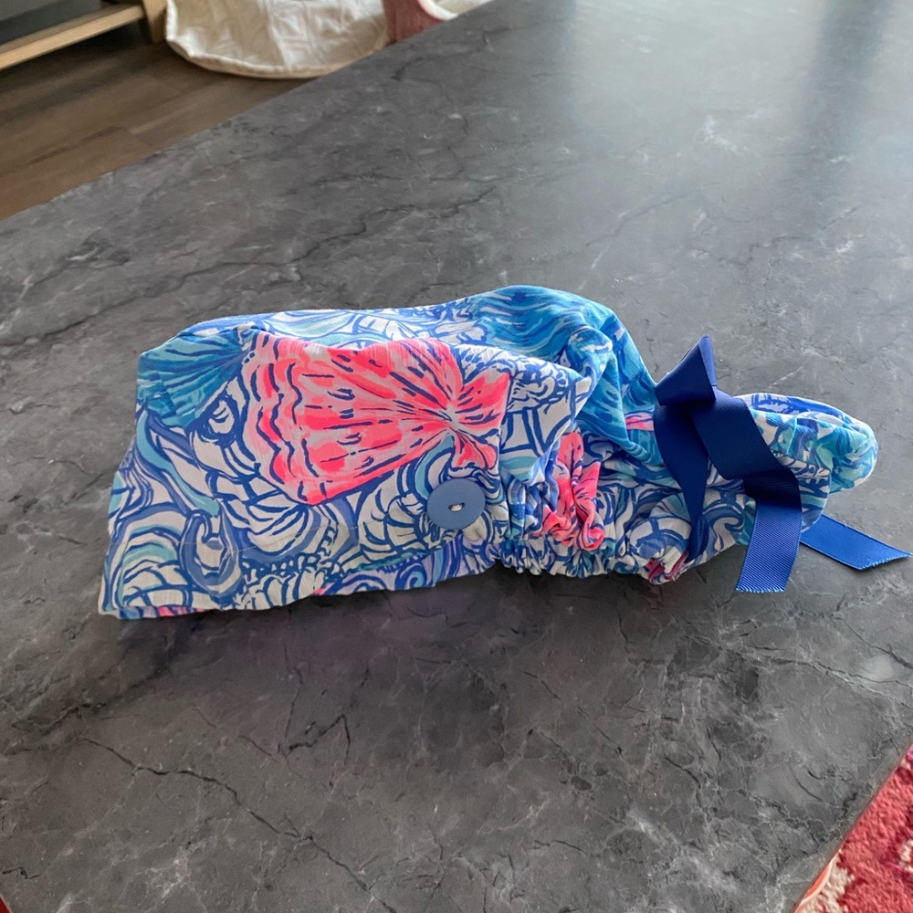 Handmade Lilly Pulitzer fabric scrub cap!